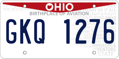 OH license plate GKQ1276