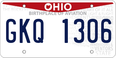 OH license plate GKQ1306