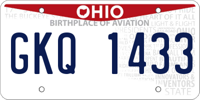 OH license plate GKQ1433