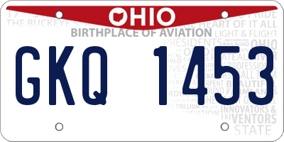 OH license plate GKQ1453