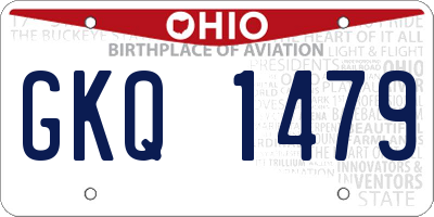 OH license plate GKQ1479