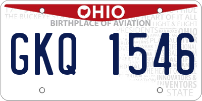 OH license plate GKQ1546