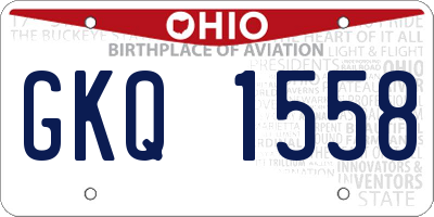 OH license plate GKQ1558