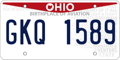 OH license plate GKQ1589