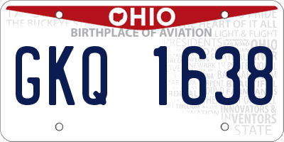 OH license plate GKQ1638
