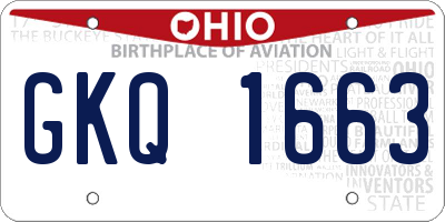 OH license plate GKQ1663