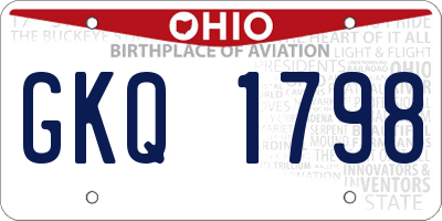 OH license plate GKQ1798