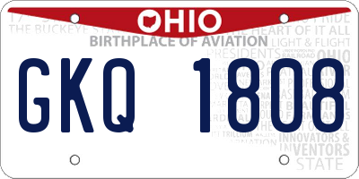 OH license plate GKQ1808
