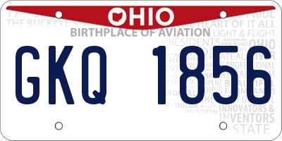 OH license plate GKQ1856