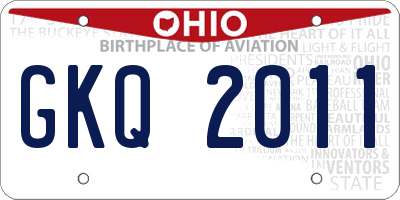 OH license plate GKQ2011