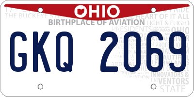 OH license plate GKQ2069