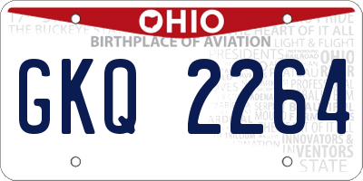 OH license plate GKQ2264