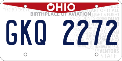 OH license plate GKQ2272