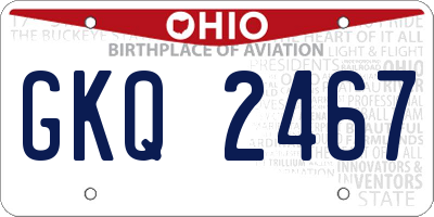 OH license plate GKQ2467