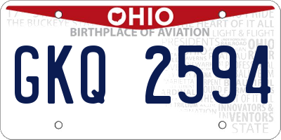 OH license plate GKQ2594