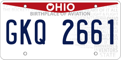 OH license plate GKQ2661