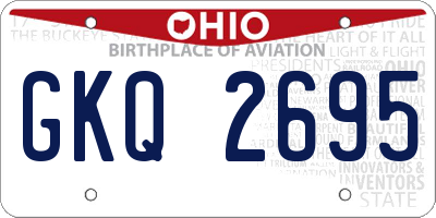 OH license plate GKQ2695