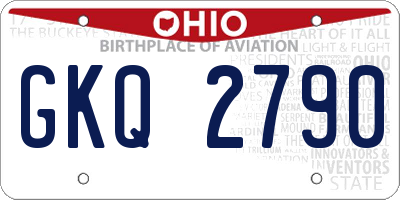 OH license plate GKQ2790