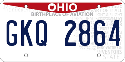OH license plate GKQ2864