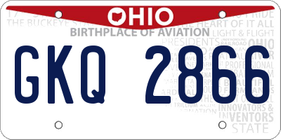 OH license plate GKQ2866