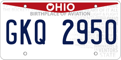OH license plate GKQ2950