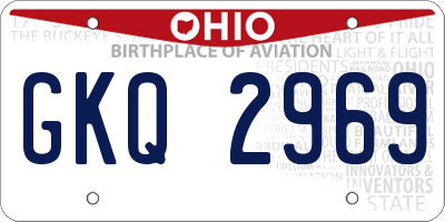 OH license plate GKQ2969