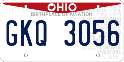 OH license plate GKQ3056
