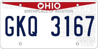 OH license plate GKQ3167