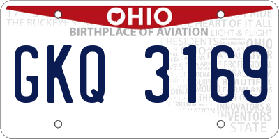 OH license plate GKQ3169