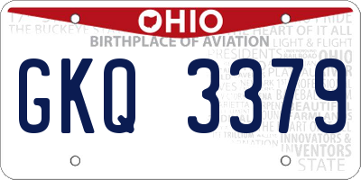 OH license plate GKQ3379