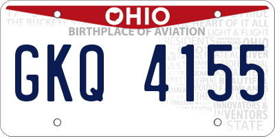 OH license plate GKQ4155