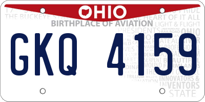 OH license plate GKQ4159