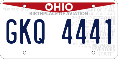 OH license plate GKQ4441