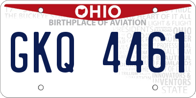 OH license plate GKQ4461