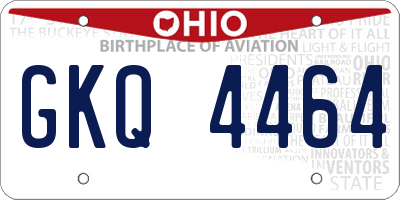 OH license plate GKQ4464