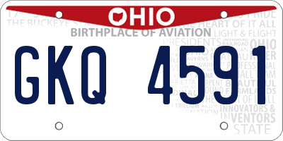 OH license plate GKQ4591