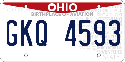 OH license plate GKQ4593