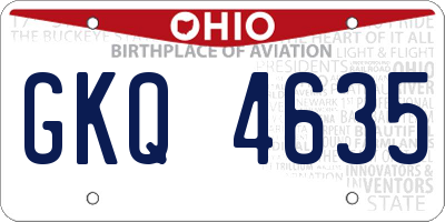 OH license plate GKQ4635