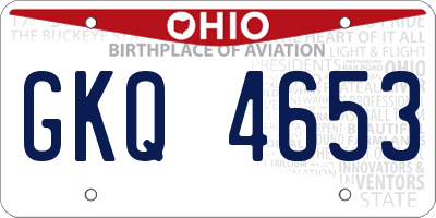 OH license plate GKQ4653