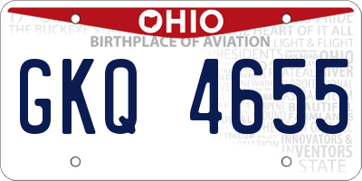 OH license plate GKQ4655