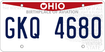 OH license plate GKQ4680