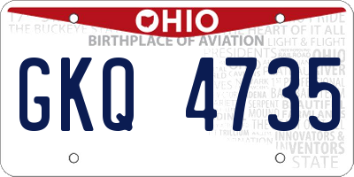 OH license plate GKQ4735