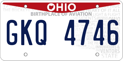 OH license plate GKQ4746