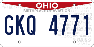 OH license plate GKQ4771