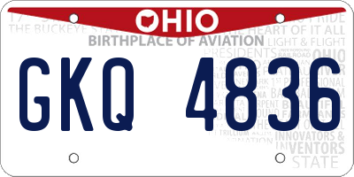OH license plate GKQ4836