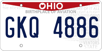 OH license plate GKQ4886