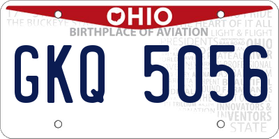 OH license plate GKQ5056