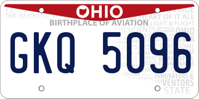 OH license plate GKQ5096