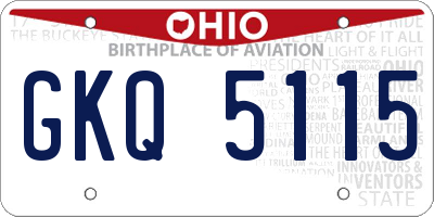 OH license plate GKQ5115