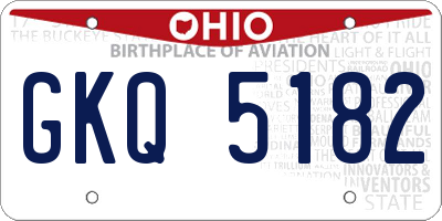 OH license plate GKQ5182
